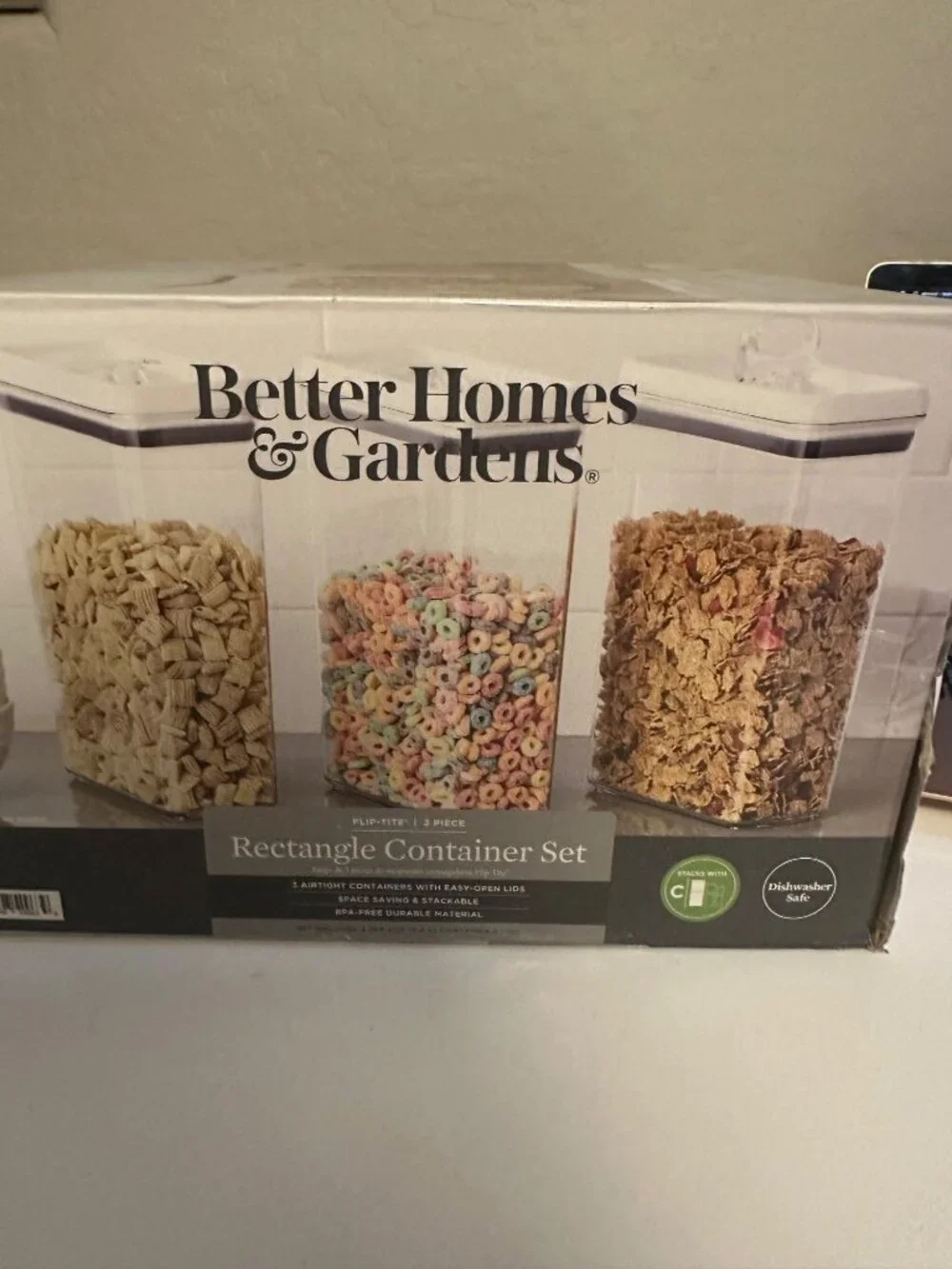 Better Home & Gardens Rectangle Container 3 piece Set New